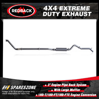 Redback 4x4 Exhaust Large Muffler for Toyota Landcruiser 105 1HZ 03/98-10/07