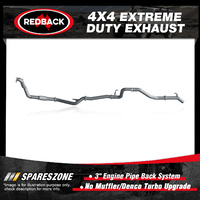 Redback 4x4 Exhaust No Muffler for Toyota Landcruiser 105 1HZ 03/98-10/07