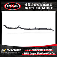 Redback 4x4 Exhaust Large Muffler & cat for Toyota Landcruiser 76 03/07-on