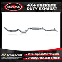 Redback 4x4 Exhaust Large Muffler & cat for Toyota Landcruiser 78 1HD-FTE Manual