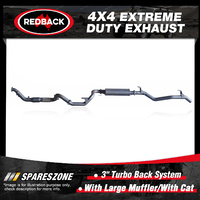 Redback 4x4 Exhaust Large Muffler & cat for Toyota Landcruiser 78 1VD-FTV 4.5L