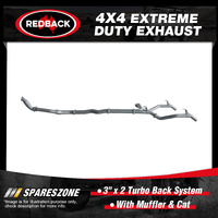 Redback 4x4 Exhaust No Muffler & cat for Toyota Landcruiser VDJ79 1VD-FTV Manual