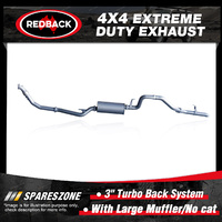 Redback 4x4 Exhaust Large Muffler No cat for Toyota Landcruiser 80 81 4.2L