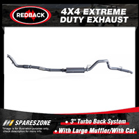 Redback 4x4 Exhaust Large Muffler & cat for Toyota Prado 120 1KD-FTV 08/04-07/15