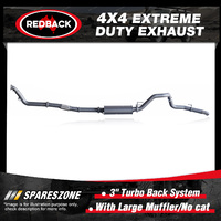 Redback 4x4 Exhaust Large Muffler No cat for Toyota Prado 120 1KDFTV 08/04-07/15