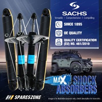 Front + Rear Sachs Max Shock Absorbers for Ford Ranger PX 2.2L Petrol Ute 11-20