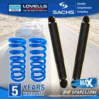 Rear Sachs Max Shocks Lovells Raised HD Springs for Nissan Patrol GU Y61