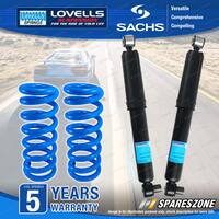 Rear Sachs Shock Absorbers Lovells Raised Springs for Holden Statesman WM V6 V8