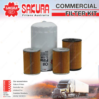 Sakura Commercial Filter Kit for Isuzu FSR32 6HE1 FSR33 6HH1 Premium Quality