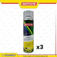 3 x Septone Acrylic Paint Topcoat Clear Aerosol Spray 400 Gram UV Resistant