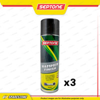 3 x Septone Hammer Finish Spray Paint Aerosol Charcoal 400 Gram Anti-Corrosive