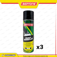 3 Septone Rust Shield Under Vehicle Rustproofing Spray Paint Aerosol Black 400G