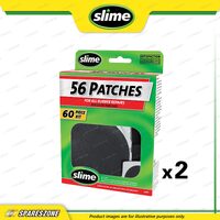 2 x Slime 56 Patches With Rubber Cement Repair Kit Repair Puncture-Related Flats