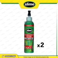 2 x Slime Tube Sealants Prevent and Repair Flat Tires 237ML Safe and Easy