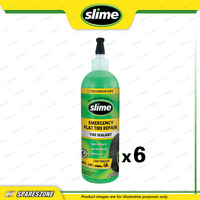 6 x Slime Tyre Sealants Prevent and Repair Flat Tires 473ML Stops Slow Leaks