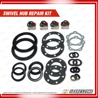 Swivel Hub Wheel Bearing Kit Brake Set for Land Rover Discovery LJ W/O ABS Solid