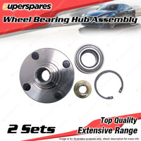 2x Front Wheel Bearing Hub Ass for Ford Focus LR 1.8 2.0L EDD EYDE I4 W/O ABS