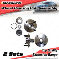 2x Front Wheel Bearing Hub Ass for Ford Focus LR 1.8 2.0L EDD EYDE I4 DOHC ABS