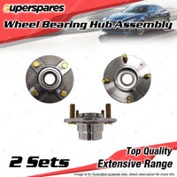 2x Rear Wheel Bearing Hub Ass for Hyundai Coupe RD Excel X3 Lantra J2 J3 W/O ABS