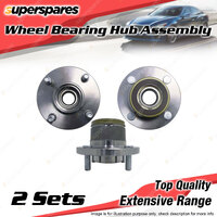 2x Rear Wheel Bearing Hub Assembly for Mazda 2 DY 1.5L ZY I4 DOHC 4v 2002-2007