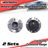 2x Rear Wheel Bearing Hub Ass for Mitsubishi Outlander ZJ ZK ZL 4 Bolt Flange