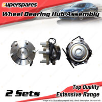 2x Front Wheel Bearing Hub Assembly for Nissan Navara D22 2.5L YD25DDT I4 02-15