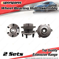 2x Front Wheel Bearing Hub Ass for Nissan Navara D22 D40 2.5L YD25DDT W/O ABS