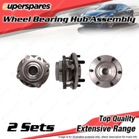 2x Front Wheel Bearing Hub Ass for Toyota Hilux KUN26R 3.0L 6 Stud Assembled