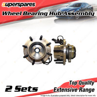 2x Front Wheel Bearing Hub Assembly for Ford F350 V8 ABS Dual Rear Wheels