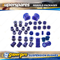 Front + Rear SuperPro Suspenison Bush Kit for Ford Courier 4WD PC PD 85-99