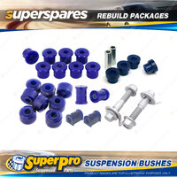 Front + Rear SuperPro Suspenison Bush Kit for Holden Barina MB Only 1985-1989