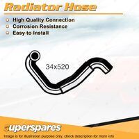 Superspares Lower Radiator Hose 34 x 520mm for Nissan 720 2D ute 1.8L 4 cyl 8V