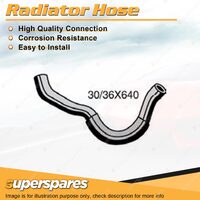 1 x Upper Radiator Hose 30/36 x 640mm for Jeep Cherokee XJ 4.0L 6 cyl OHV 12V