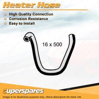 Superspares Heater Hose 16 x 500mm for Holden Rodeo TFG1 TFG3 TFG6 TFG7 2.3 2.6L