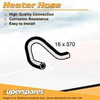 Superspares Heater Hose 16 x 370mm for Holden Rodeo TFG1 TFG3 TFG6 TFG7 2.3 2.6L