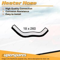 1 x Heater Hose 18mm x 260mm for Toyota Landcruiser Prado KZJ95R 3.0L Outlet