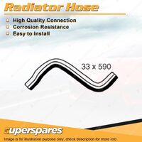 1 x Lower Radiator Hose 33mm x 590mm for Holden Barina TK 1.6L 4 cyl 16V Auto