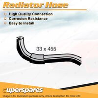 Superspares Radiator Hose 33 x 455mm for Mazda B2500 2.5L 4 cyl 12V SOHC Diesel