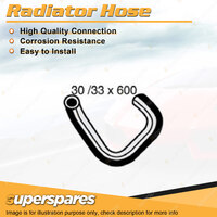 Superspares Lower Radiator Hose Length 600mm Inside Diameter 30mm Bell ID 33mm