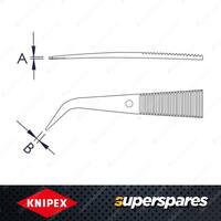 Knipex Precision Tweezer 25 Degree Angled - 152mm with Knurled Gripping Surfaces