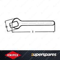 Knipex Open End Insulated Spanner - 12mm Width Across Flats 15 Degree Angled Jaw