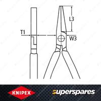 Knipex Flat Nose Plier - 140mm Short Wide Jaws with Multi-component Grips Handle