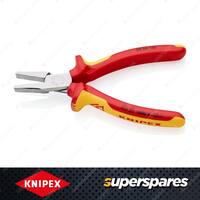 Knipex Flat Nose Plier - 160mm Short Wide Jaws with Chrome-plated Pliers & Head