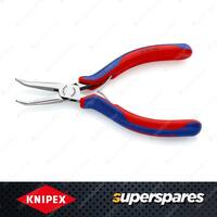 Knipex Electronics Plier - Length 145mm with 45 Deg Bent Half-round Long Jaws