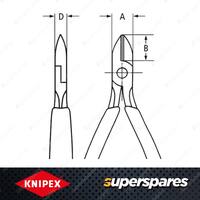 Knipex Electronics Diagonal Cutter - 125mm with Bevel & Particularly Narrow Head