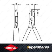 Knipex Electronics Diagonal Cutter - Length 130mm Round Head with Bevel