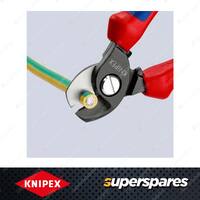 Knipex Cable Cutter Shears - Length 165mm with Multi-component Grips Handles