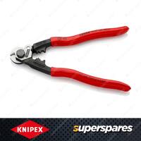 Knipex Wire Rope Cutter - Length 190mm with Two Crimping Dies Polished Head