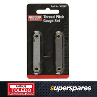 Toledo Thread Pitch Set 2pc Metric and SAE 12 Pitch Sizes per Tool