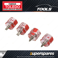 Toledo 4Pcs of Screwdriver Set Stubby Phillips Slotted with Acrylic handle